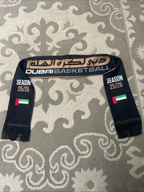 Dubai Basketball Season 25/26 Black & Gold Supporter Scarf Coca Cola Arena New!